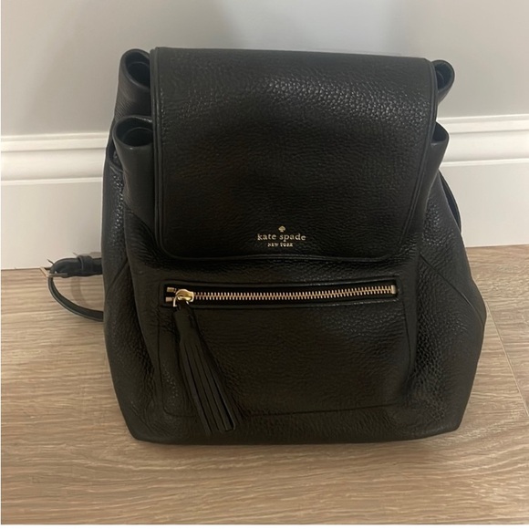 kate spade Handbags - Kate Spade Black Leather Backpack